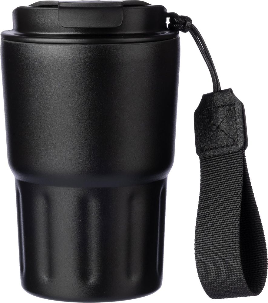 Dubbelwandige thermosbeker Louisa | 320 ml - Zwart