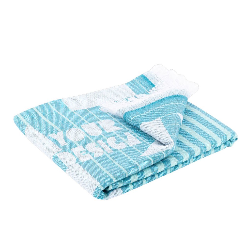 Custom-made hamamdoek 70 x 140 (2 kleuren geweven) met 250gsm