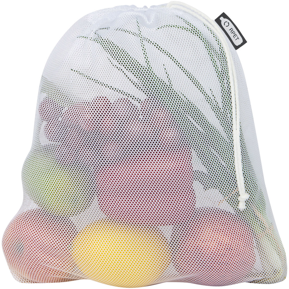 Gerecyclede polyester groente & fruit tas 25x32 cm