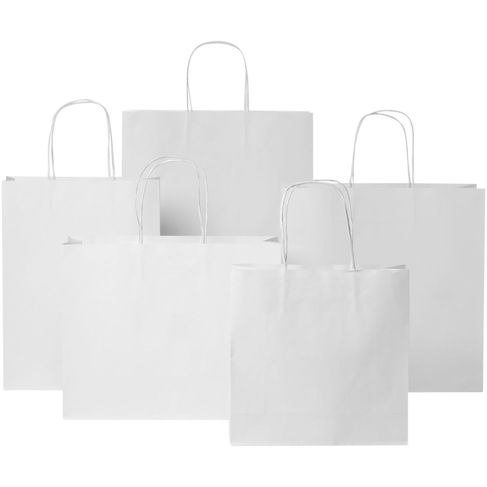 Papieren tas 120 g/m2 gemaakt van kraftpapier met gedraaide handgrepen - 24 x 9 x 24 cm