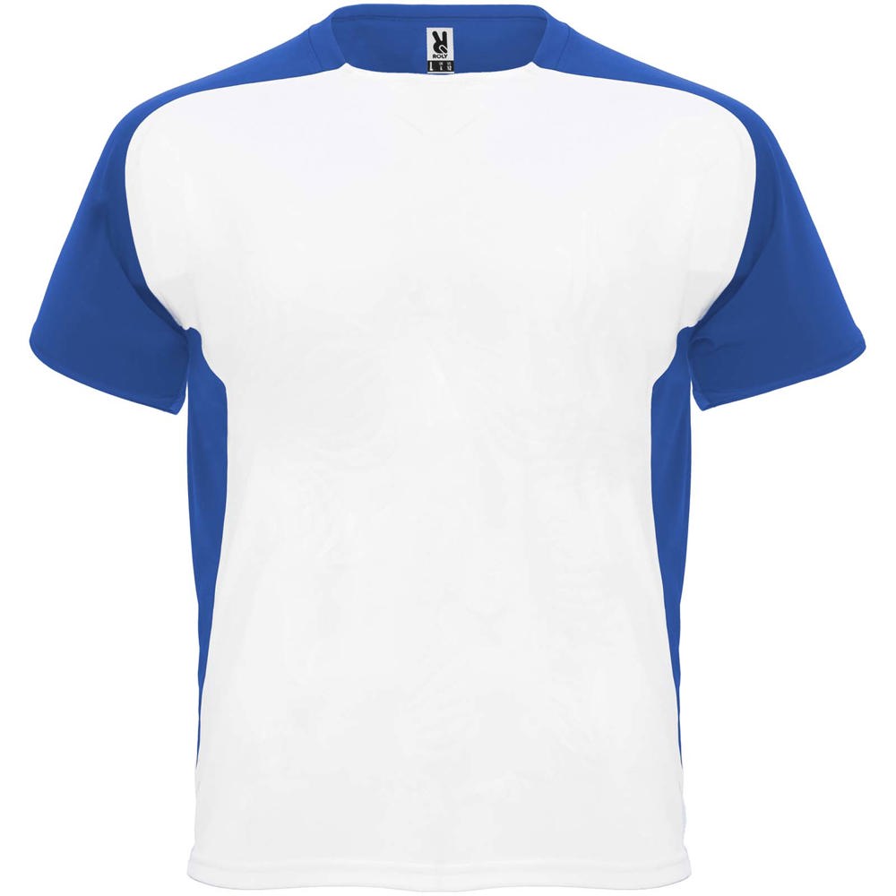 Bugatti 140 g/m² sportshirt met korte mouwen voor kinderen - Wit, Koningsblauw