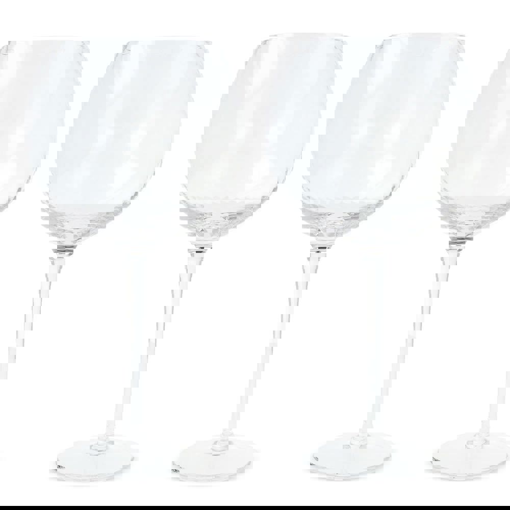 Byon Opacity set van 2 wijnglazen met stijlvol glaspatroon 470ml