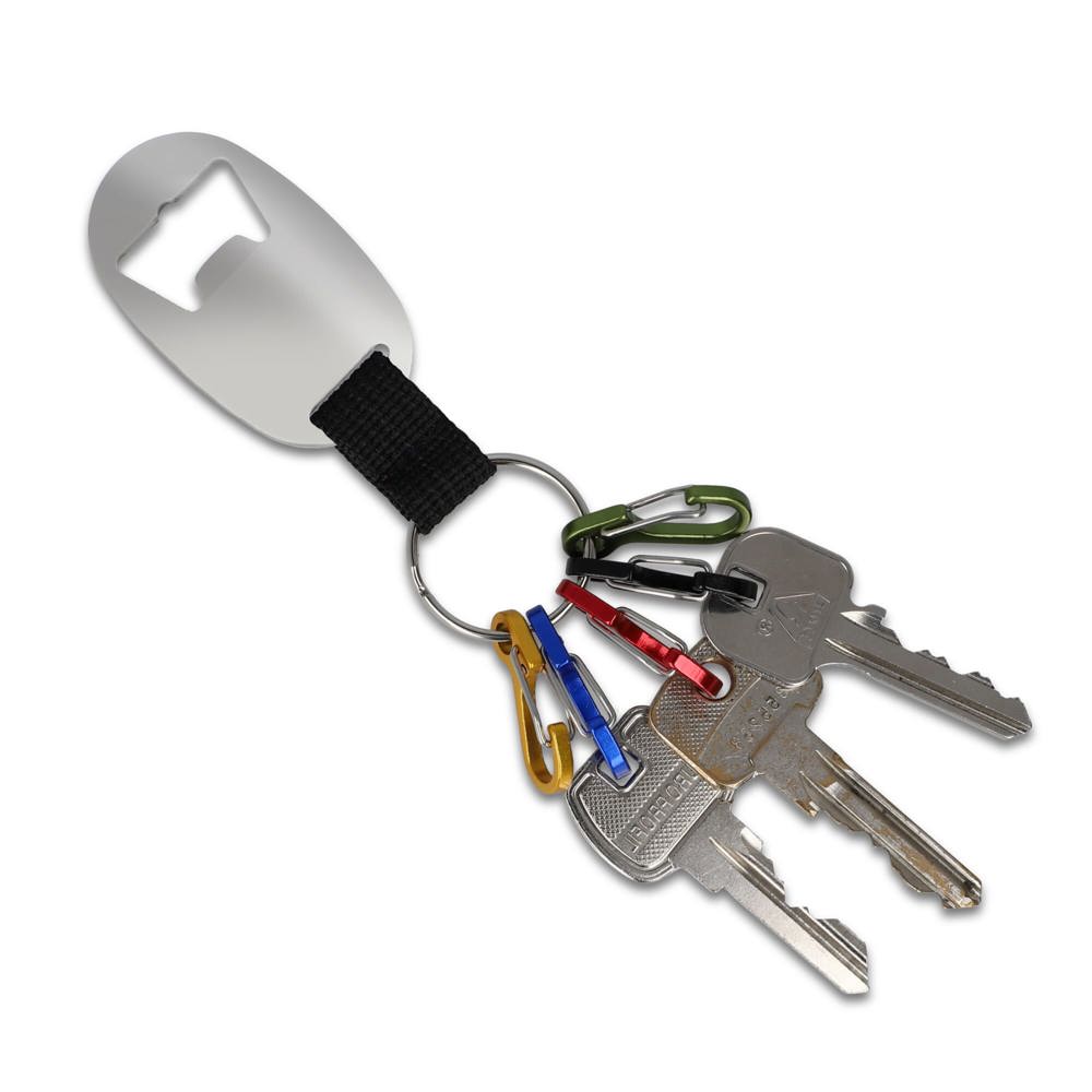 Flesopener sleutelhanger - zilver