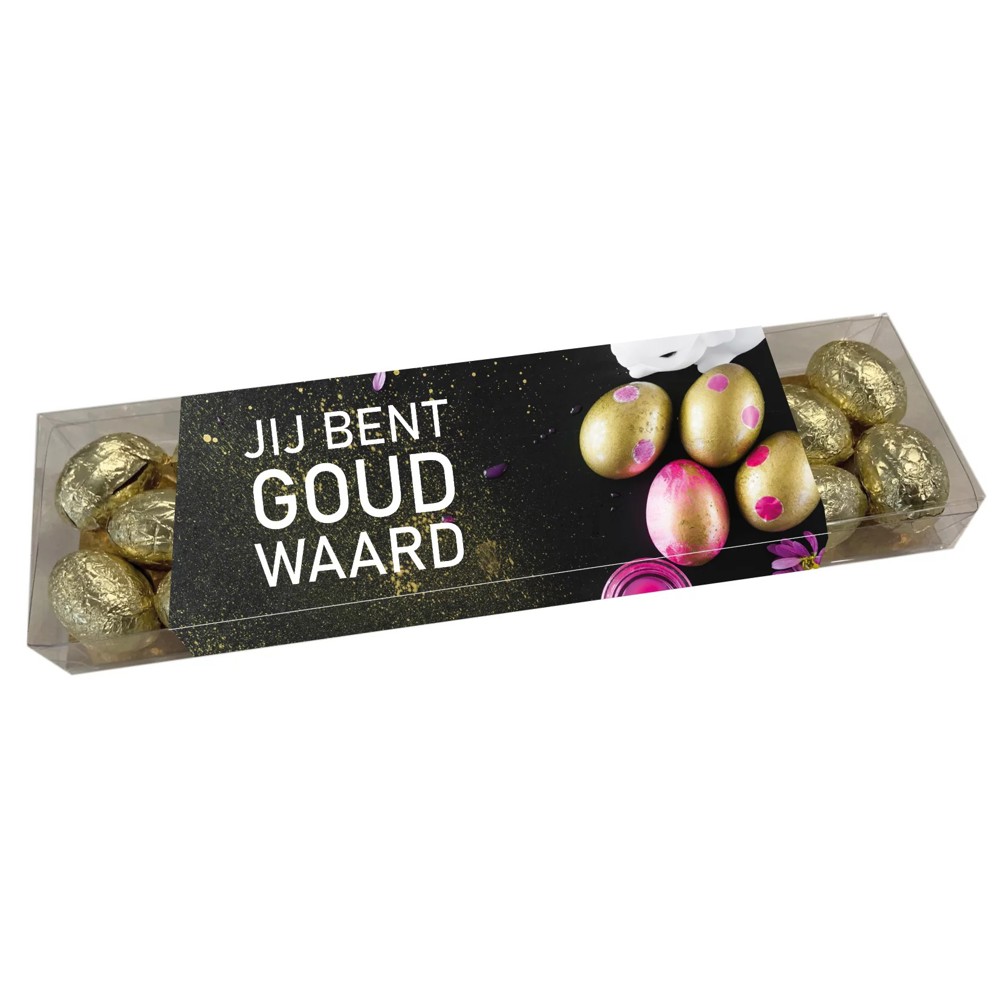 Doosje met 23 chocolade gouden paaseitjes