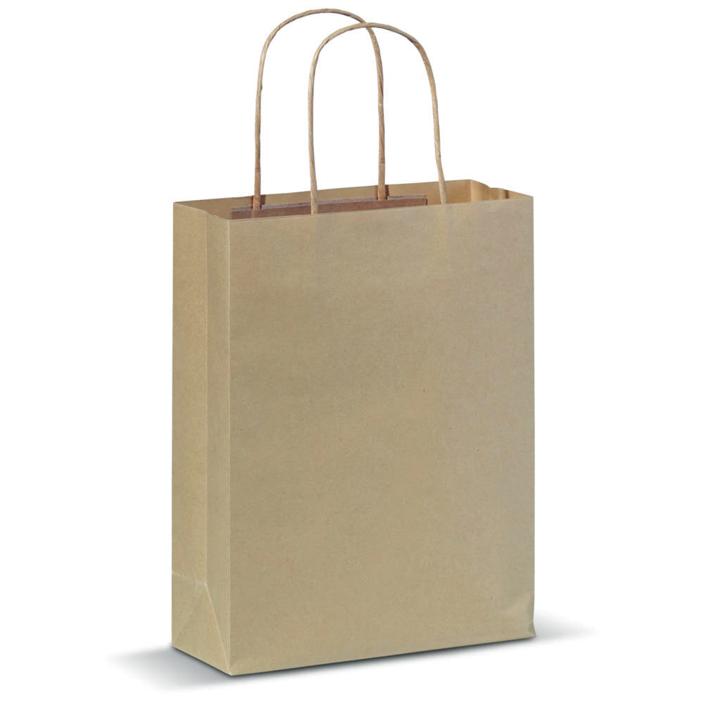 Papieren kraft tas 90g/m² 18x8x22cm - bruin