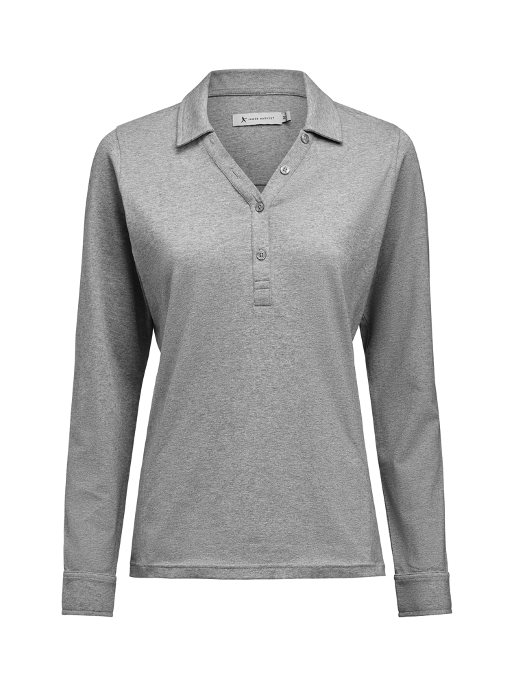 American Supreme  Polo L/S Dames - Grijs Mêlée