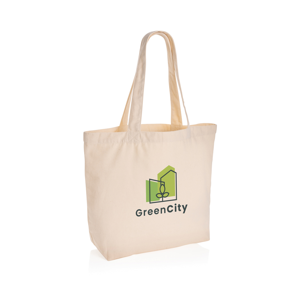 Impact Aware™ re-canvas shopper met vakje 240gsm ongeverfd