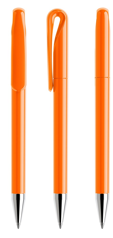 Prodir DS1TPC Polished with Chrome Metal Nose-Cone - Orange polished