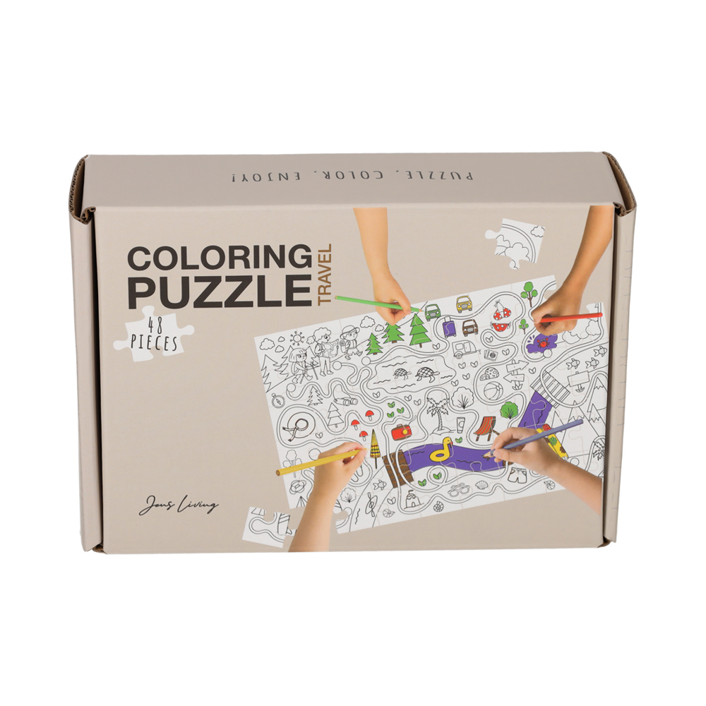 JENS Living Kleurplaat Puzzel Travel