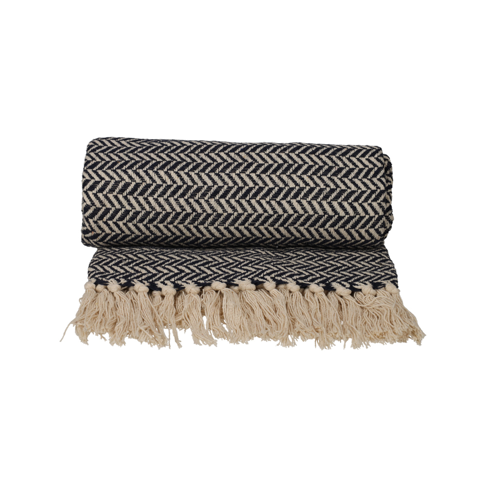 JENS Living Basic Recycled Cotton Plaid Blauw