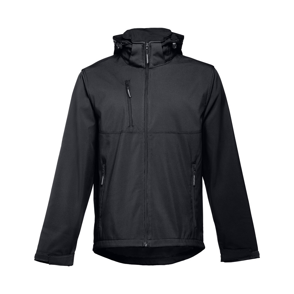 THC ZAGREB. Softshell herenjack van polyester en elastaan