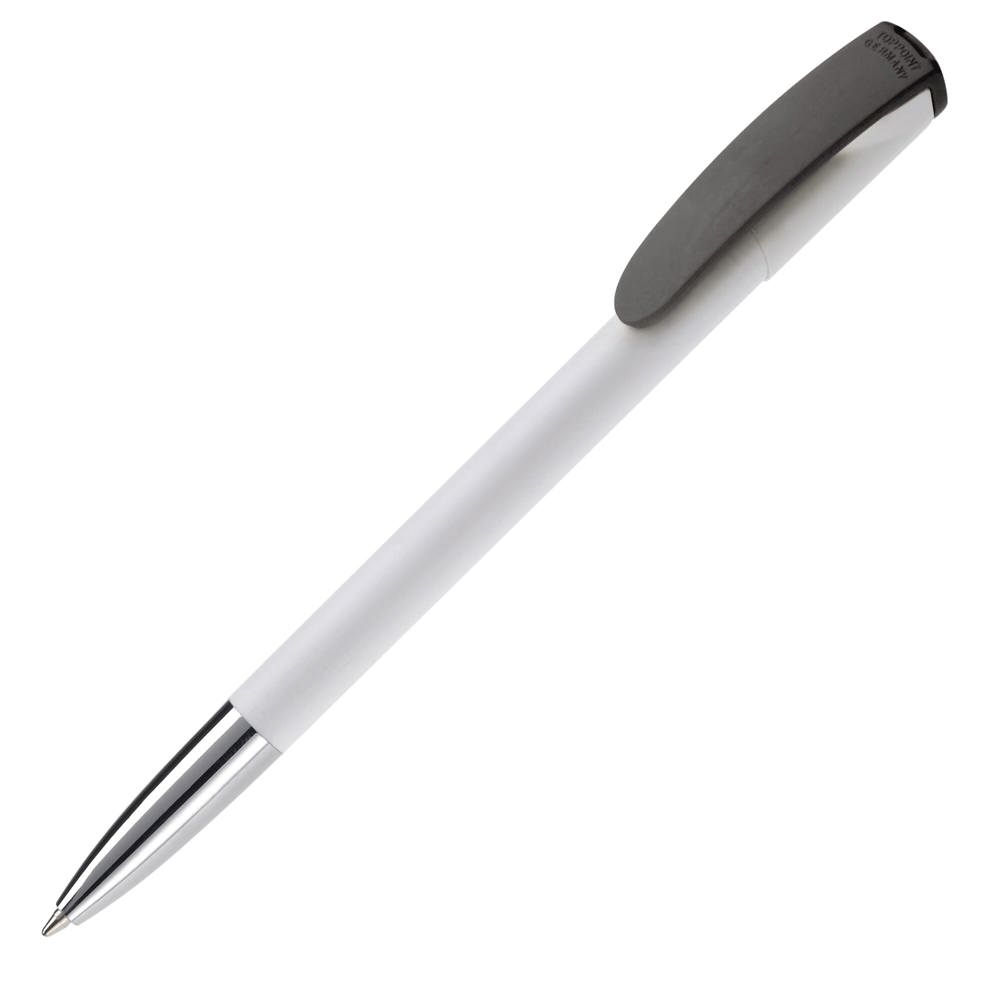 Balpen Deniro metalen tip hardcolour - Wit / Zwart