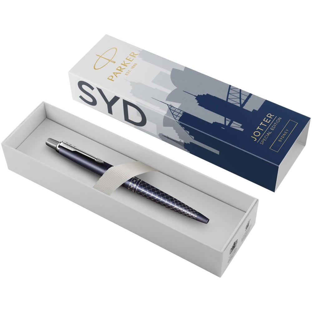 Parker Jotter SE Global Icons balpen (blauwe inkt) - Blauw