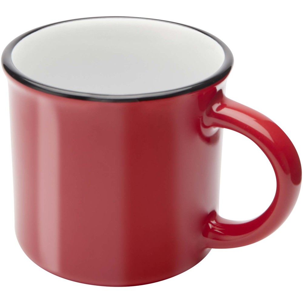 Bari 240 ml keramische mok met glanzende afwerking - Rood