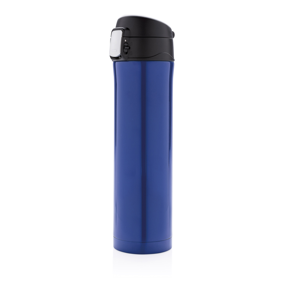 RCS gerecycled roestvrijstalen easy lock thermosfles - blauw (± PMS 288C)