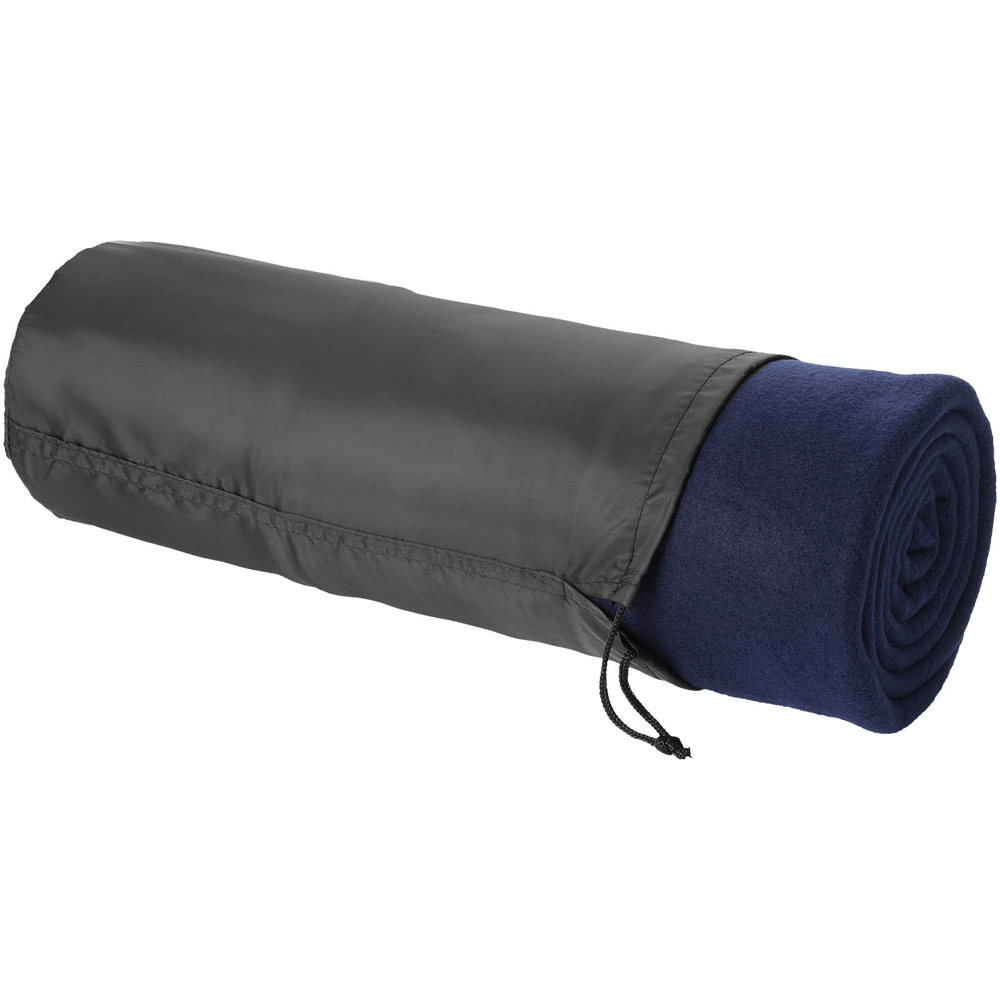 Huggy fleecedeken met hoes 150x120 cm - Marineblauw