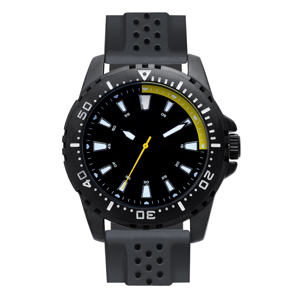 Horloge sport Silicone Metal - geel