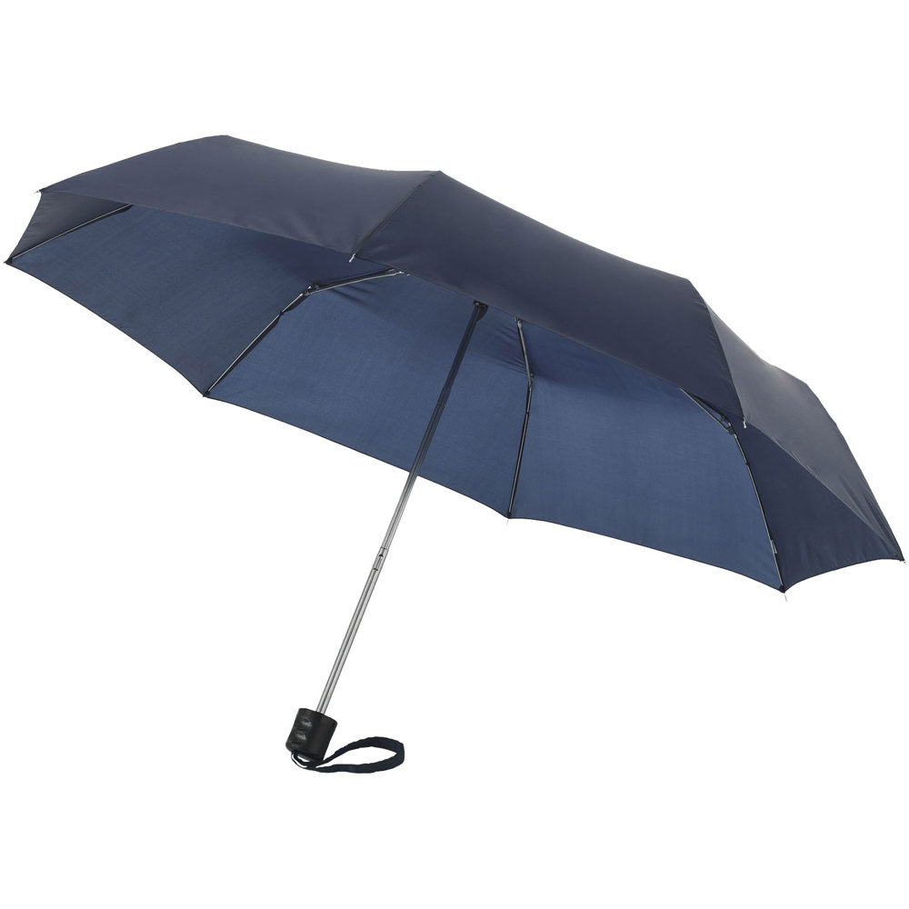 Ida 21.5'' opvouwbare paraplu - Marineblauw