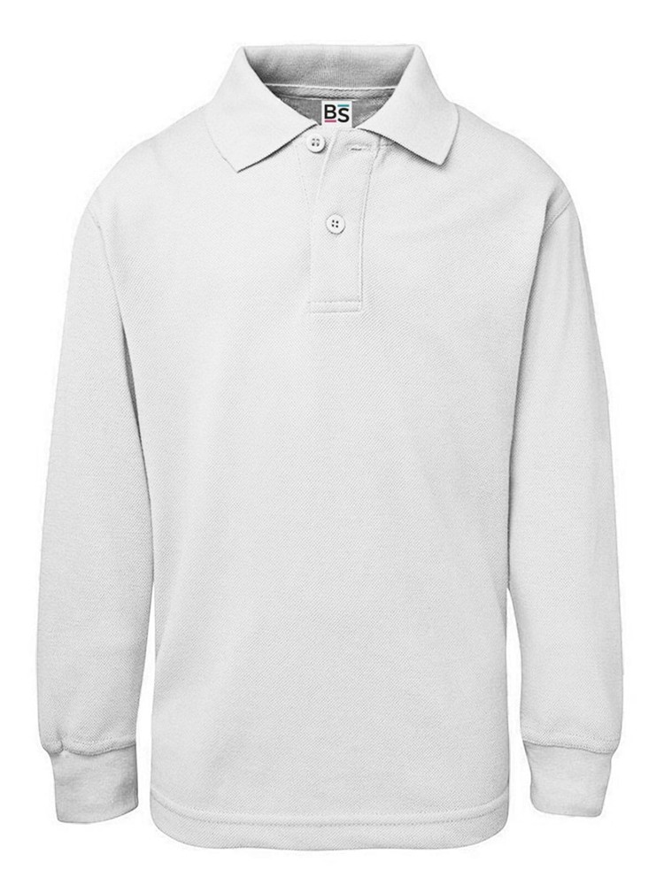 BS Evolution Polo Kids Long Sleeve - Wit (White C)