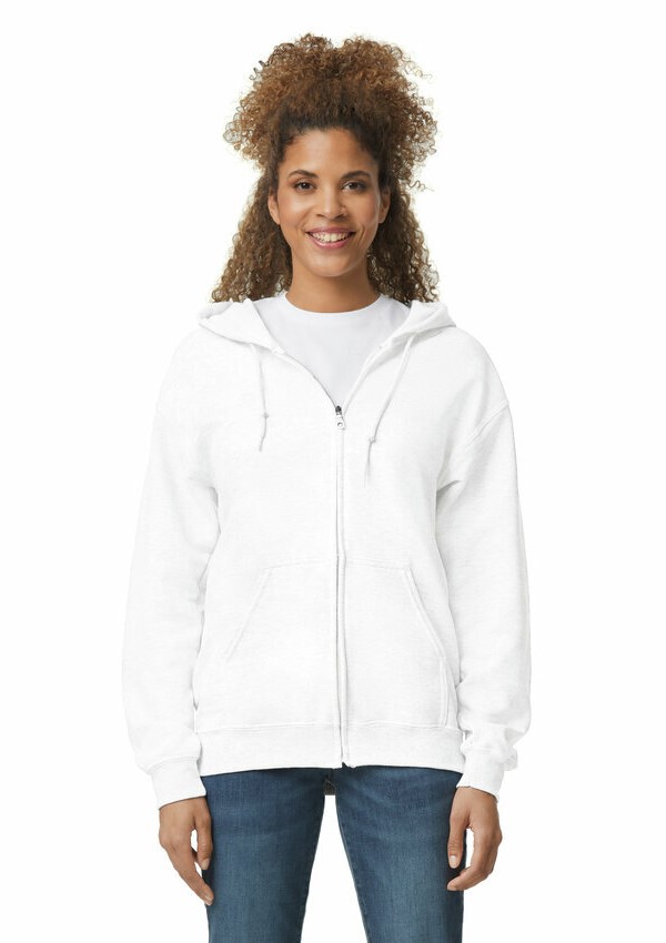 Gildan Heavy Blend Full Zip Hooded Sweater - 30 White