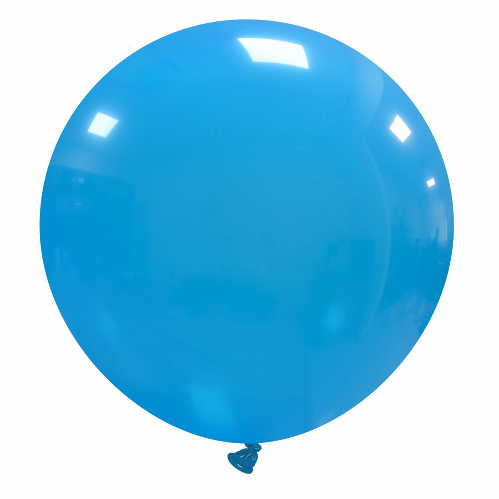 Reuzenballonnen bedrukt - Ø 120 cm / omvang 375 cm / 47 inch - Midden blauw (12)