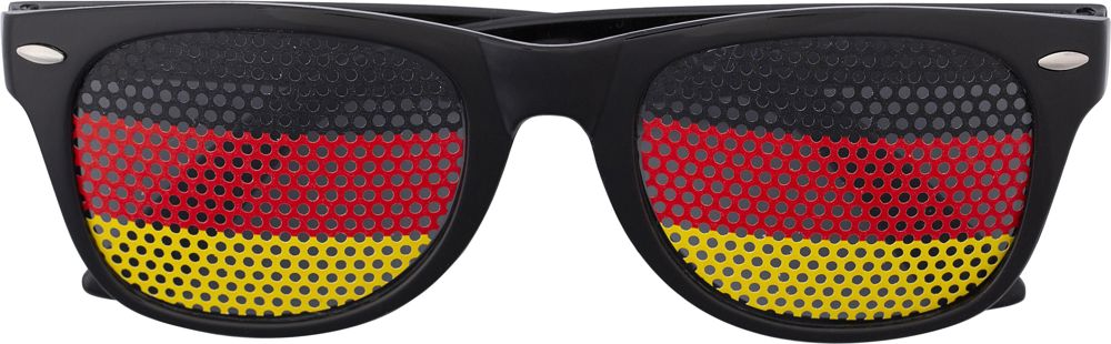 Feestbril Lexi | Landenvlag - zwart/rood