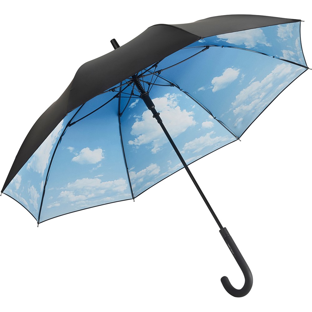 AC gewone paraplu FARE®-Nature - black/cloud design
