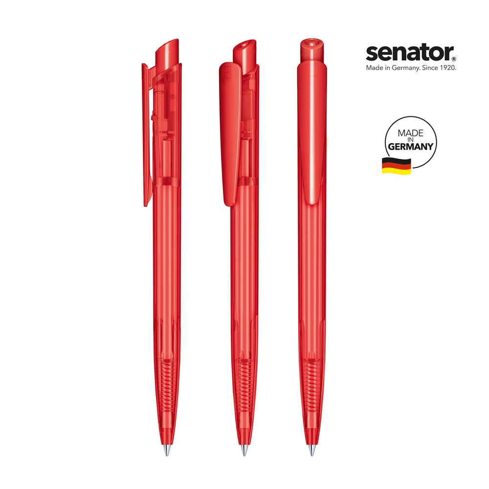 senator® Dart Clear  retractable pen - rood 186