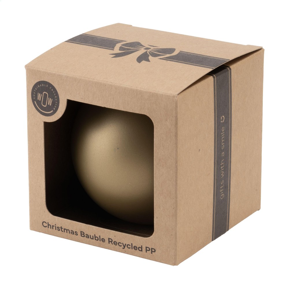 Kerstbal Ø 7cm Recycled PP Box - Made in Europe - Goud
