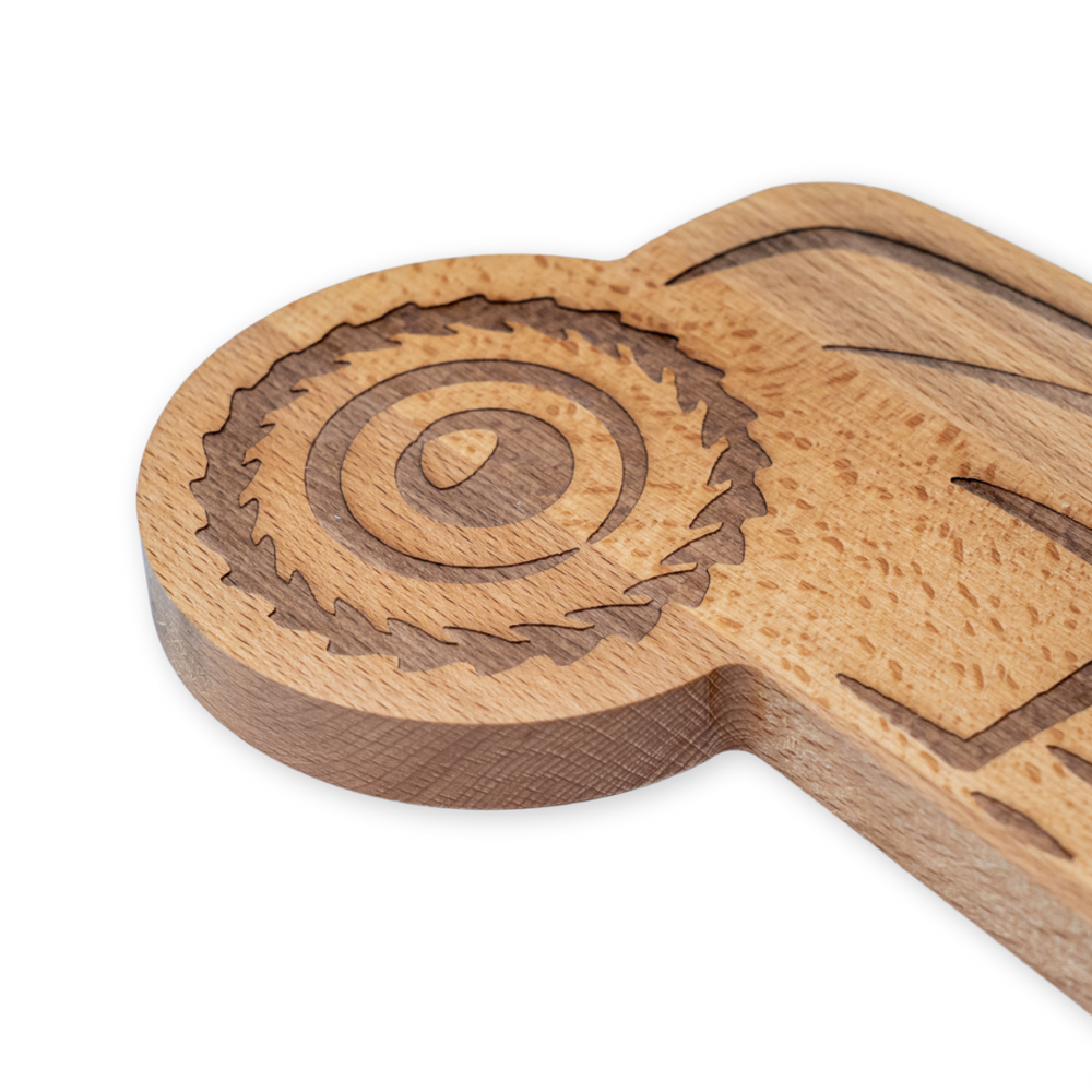Plank tractor beuken 35x25 cm