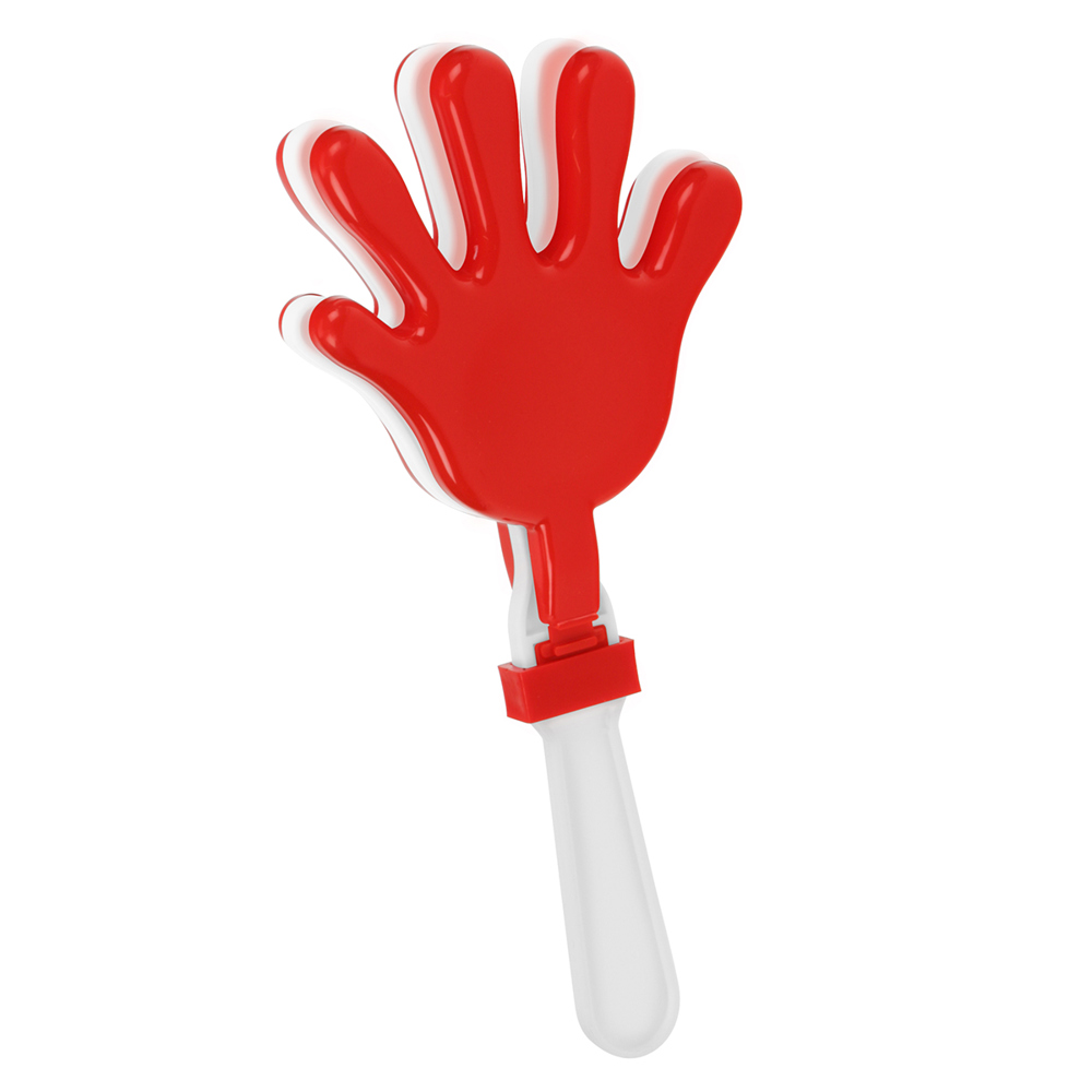 Handklapper, mini - wit/rood