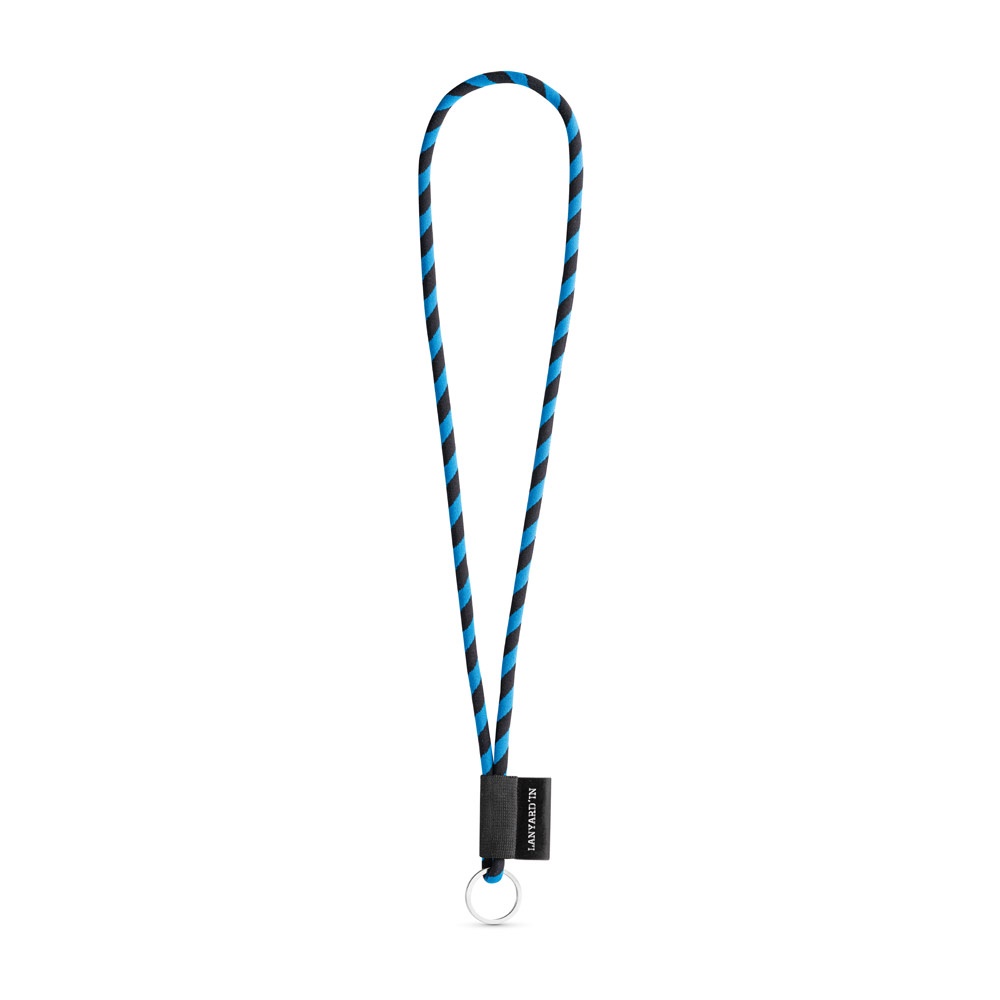 75093. Set koordbuis lang (Ø 7 mm) met ring Ø 32 mm - Zwart, Royal blauw