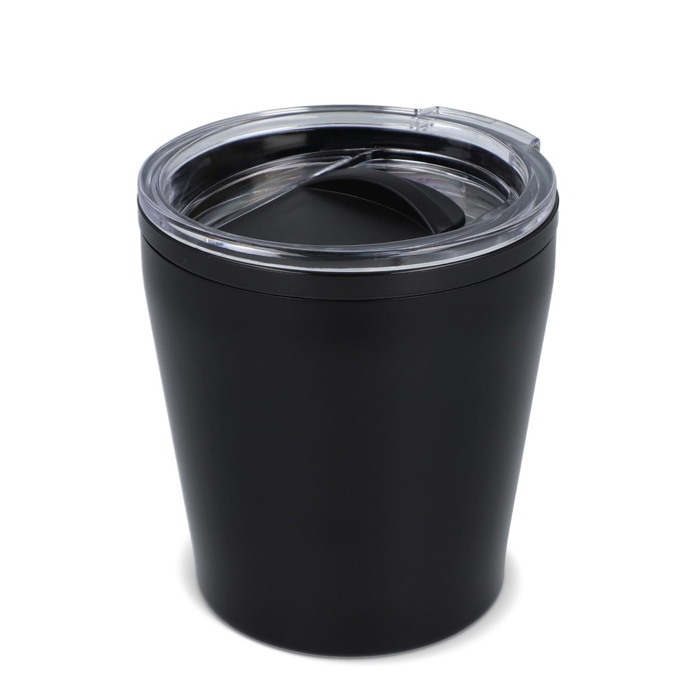 Koffiebeker metallic 180ml - zwart