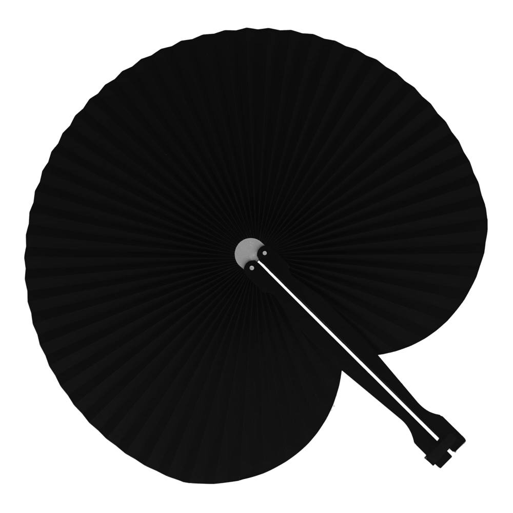 Mini opvouwbare handwaaier - zwart