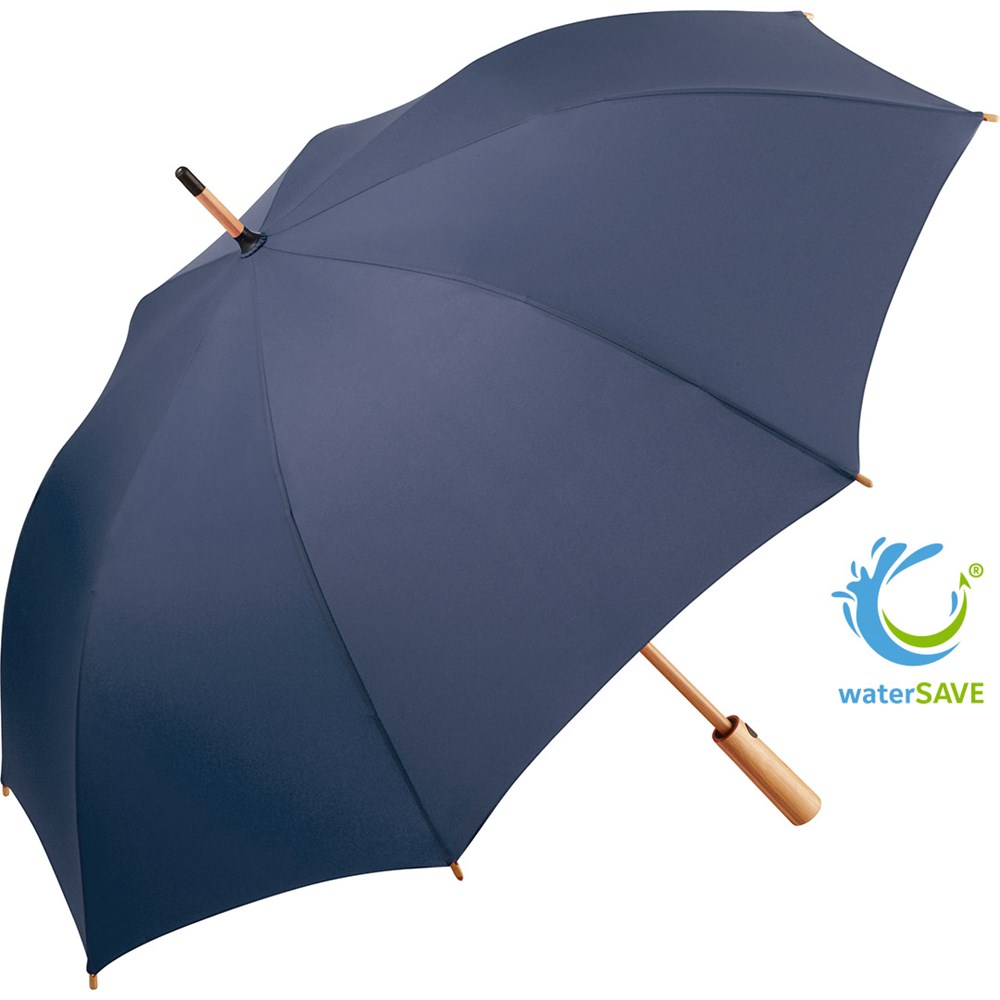 AC middelgrote bamboe paraplu ÖkoBrella - navy wS