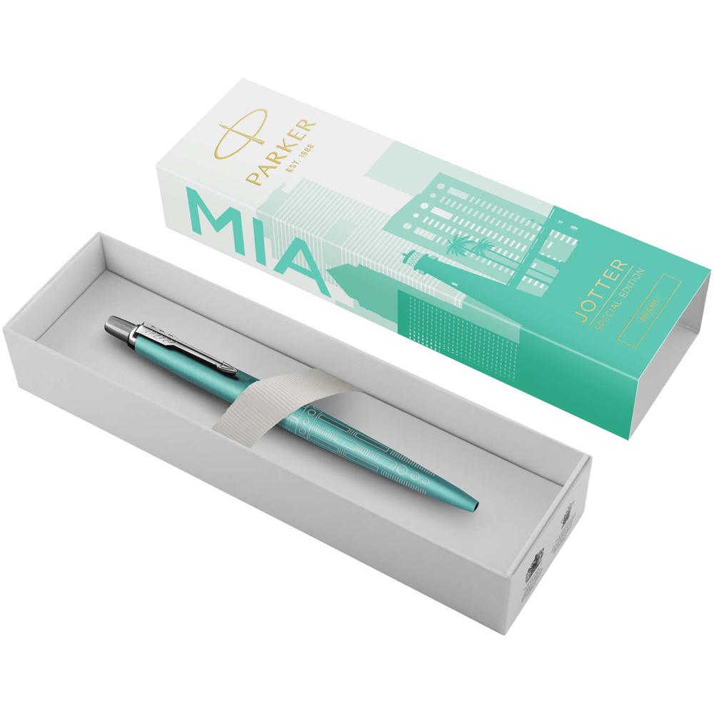 Parker Jotter SE Global Icons balpen (blauwe inkt) - Turkoois