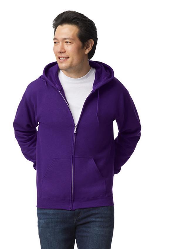 Gildan Heavy Blend Full Zip Hooded Sweater - 81 Purple