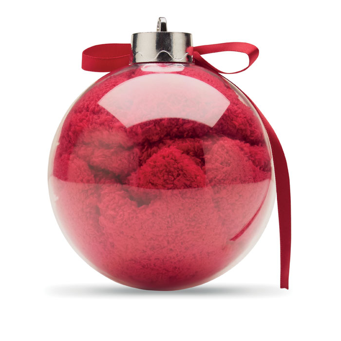 SNUG M - Kerstman sokken balornament