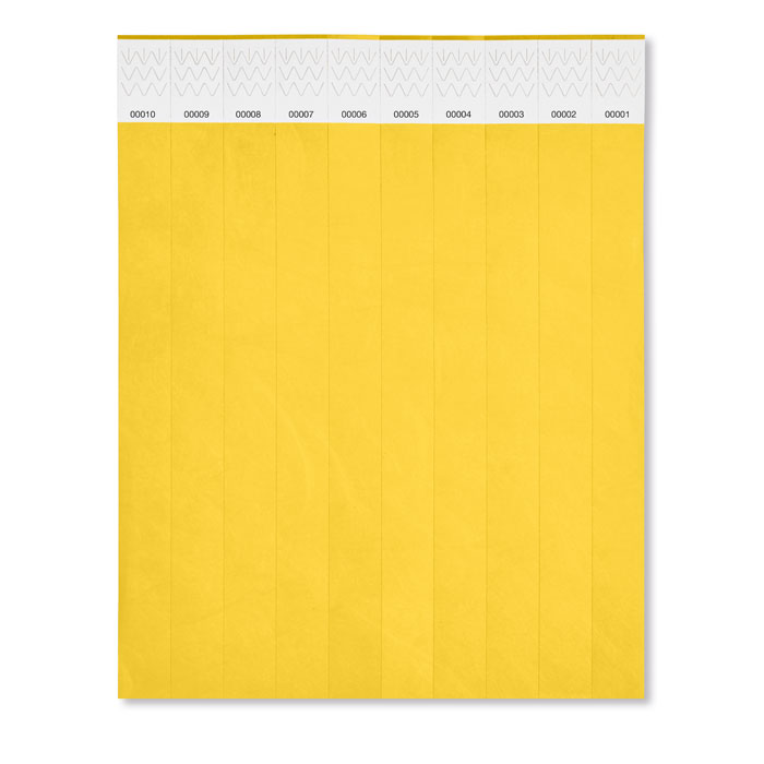  TYVEK - 1 Vel met 10 event armbandjes