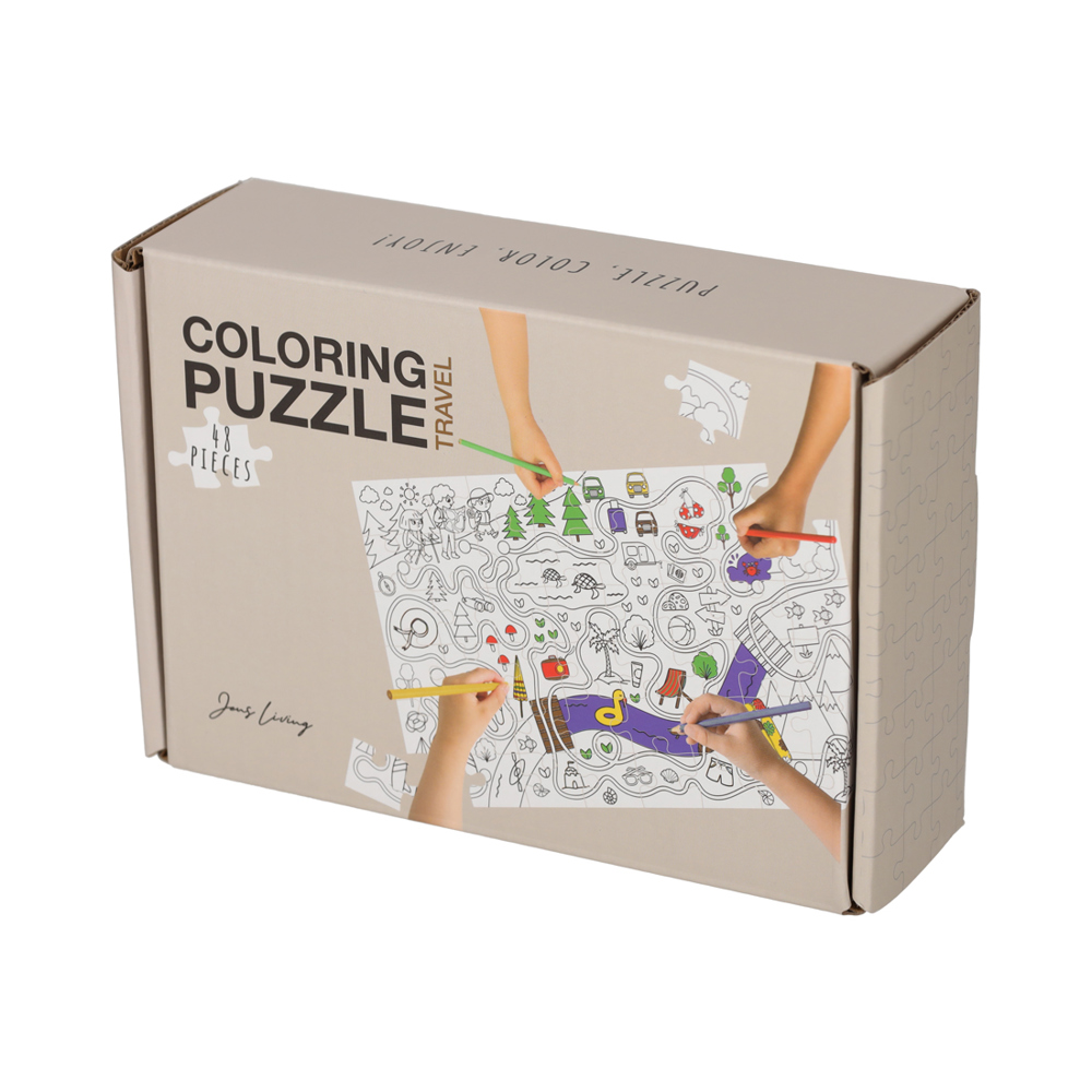 JENS Living Kleurplaat Puzzel Travel