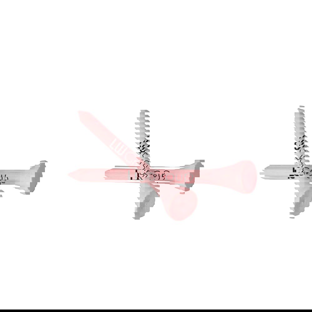 Bamboe houten tee 70 mm - Roze