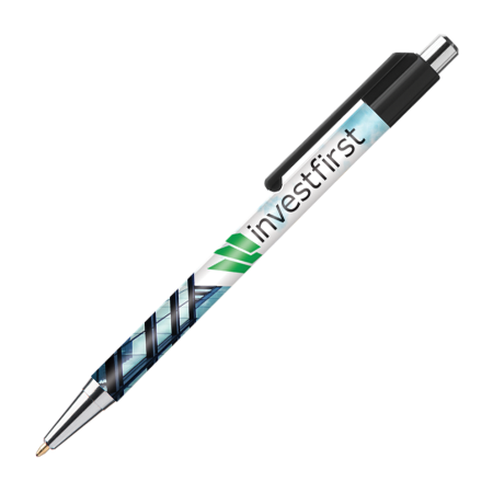 BATAM balpen Chrome - Zwart