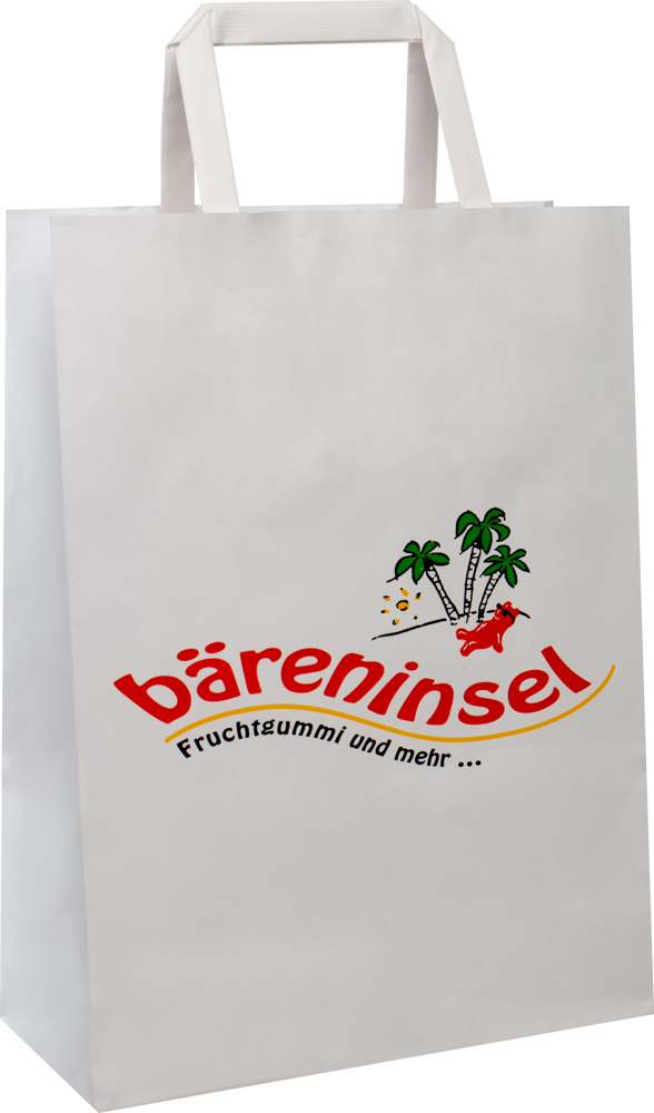 BASIC draagtas met platte papieren handvatten, 18 x 8 x 24 cm