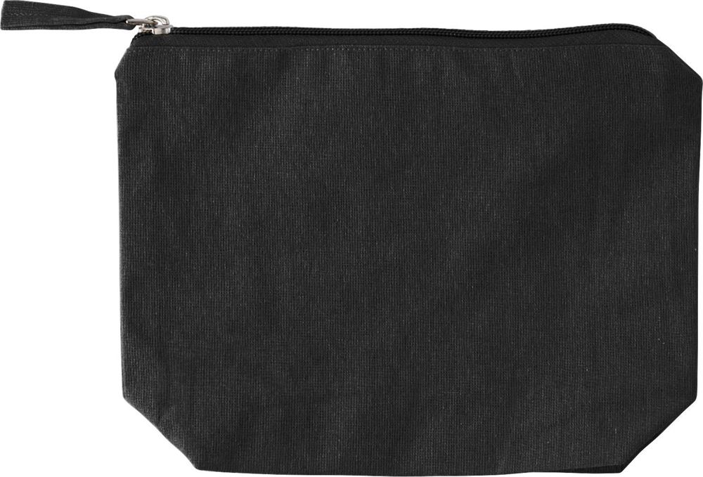 Cosmetisch tasje Cressida | Gerecycled katoen 180 g/m² - Zwart