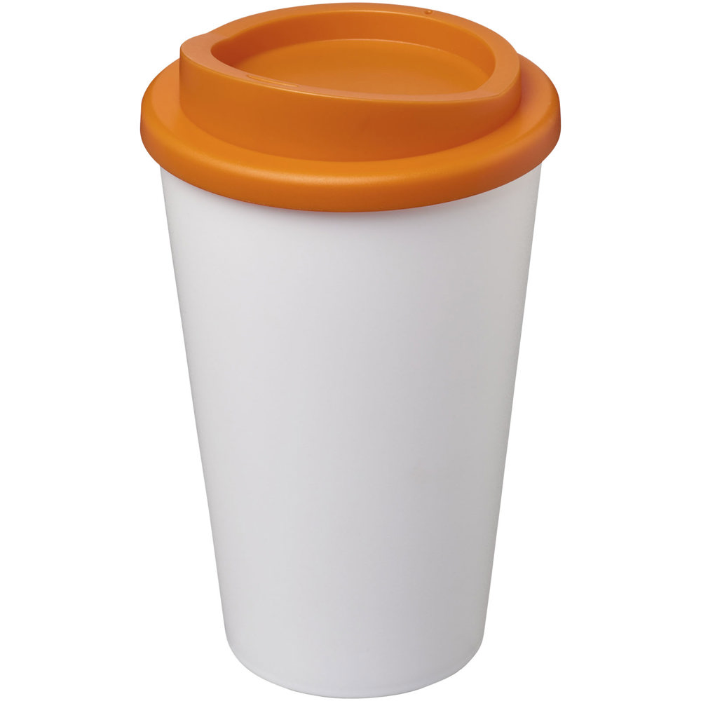 Americano® geïsoleerde beker van 350 ml - Oranje, Wit