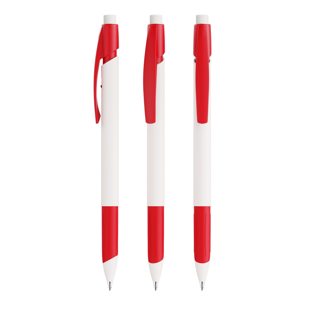 BIC® Media Clic Grip Ecolutions® vulpotlood - Wit/Rood Grafiet
