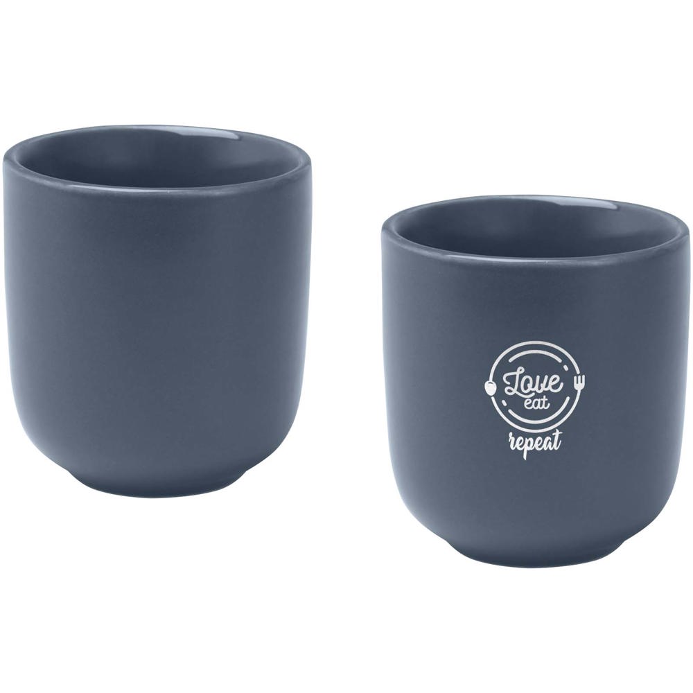 Male keramische espressokopjes van 90 ml met matte afwerking, set van 2