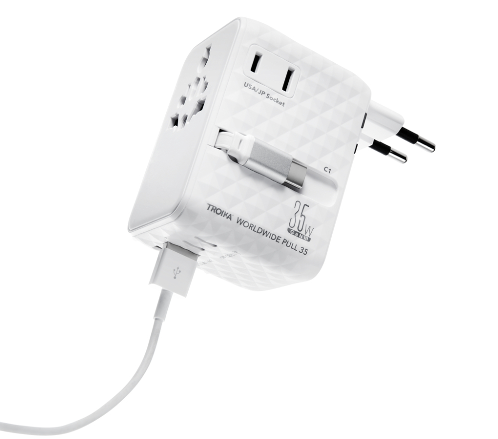 TROIKA Reisadapter WORLDWIDE PULL 35