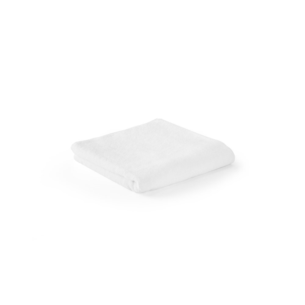 BARDEM S. Handdoek (350 g/m²) van katoen (82%) en gerecycleerd katoen (18%) - Wit