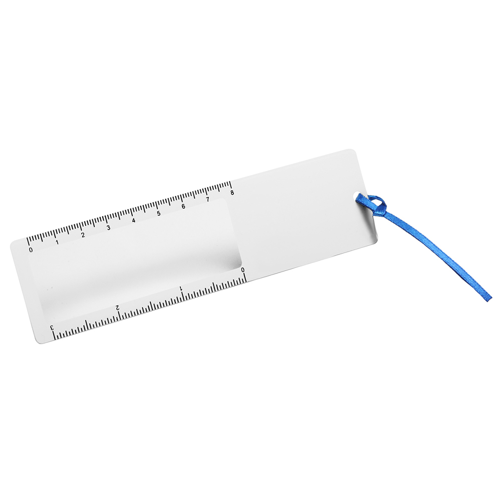 Boekenlegger met loep - Wit/blauw